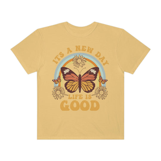 Life is Good Tee Retro Style T-Shirt Mustard / S