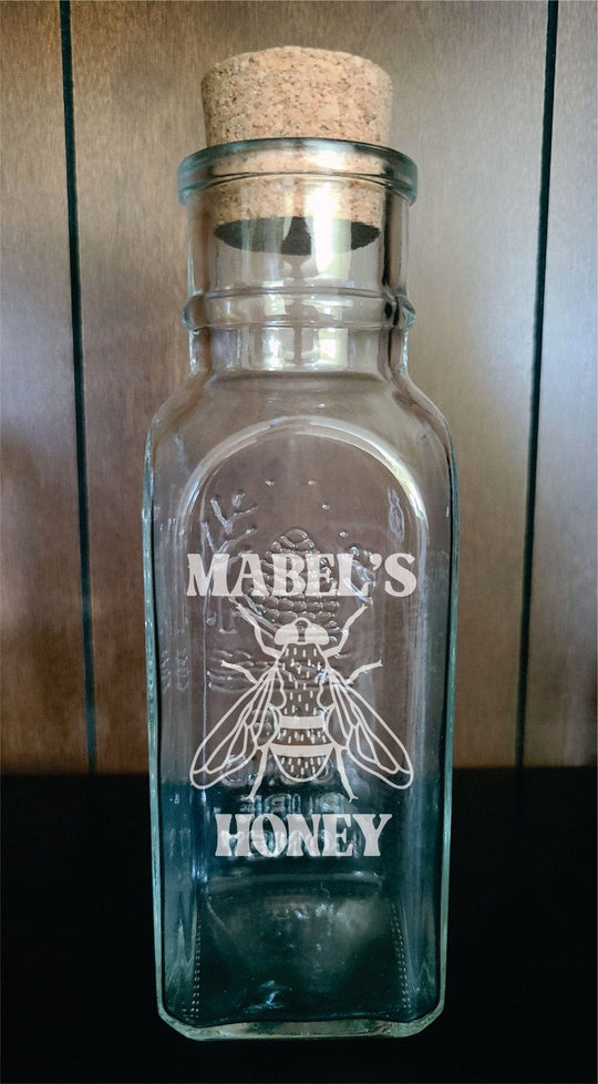 Muth Honey Jar Bottle with Cork Top Honey Bee