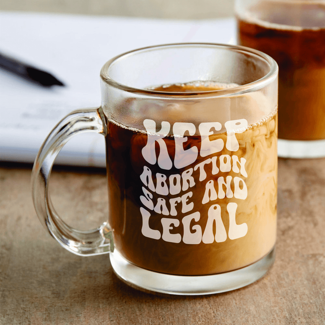 My Body My Choice Laser Engraved 12 oz Coffee Mug Keep Abortion