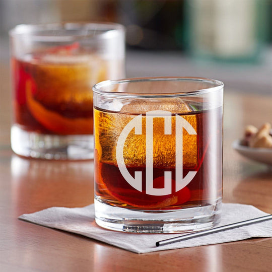 Old Fashioned Glass - Monogram 8oz Whiskey Glass