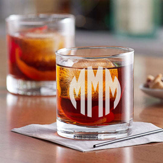 Old Fashioned Glass - Monogram 8oz Whiskey Glass