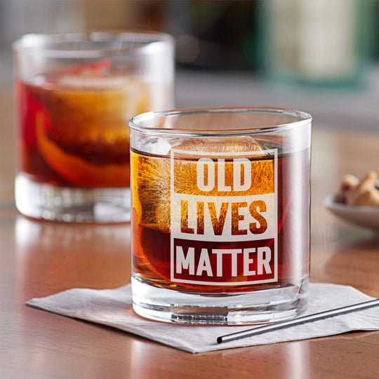 Old Lives Matter Glassware 8 oz. Rocks Glass