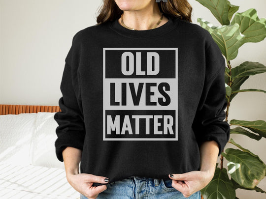 Old Lives Matter - Unisex Heavy Blend Crewneck Sweatshirt - White Print