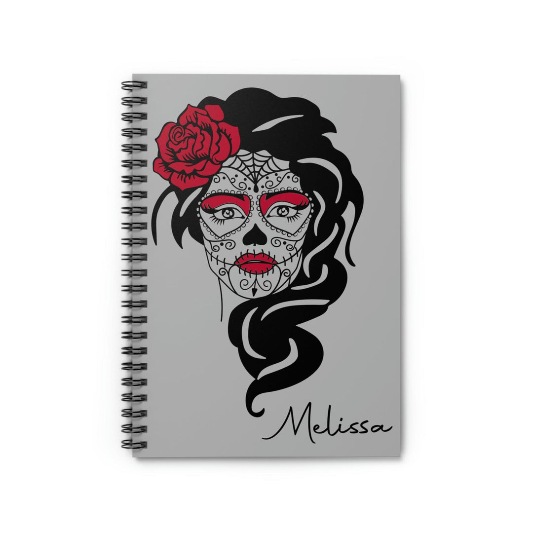 Personalized Spiral Notebook - Calavera Skull One Size