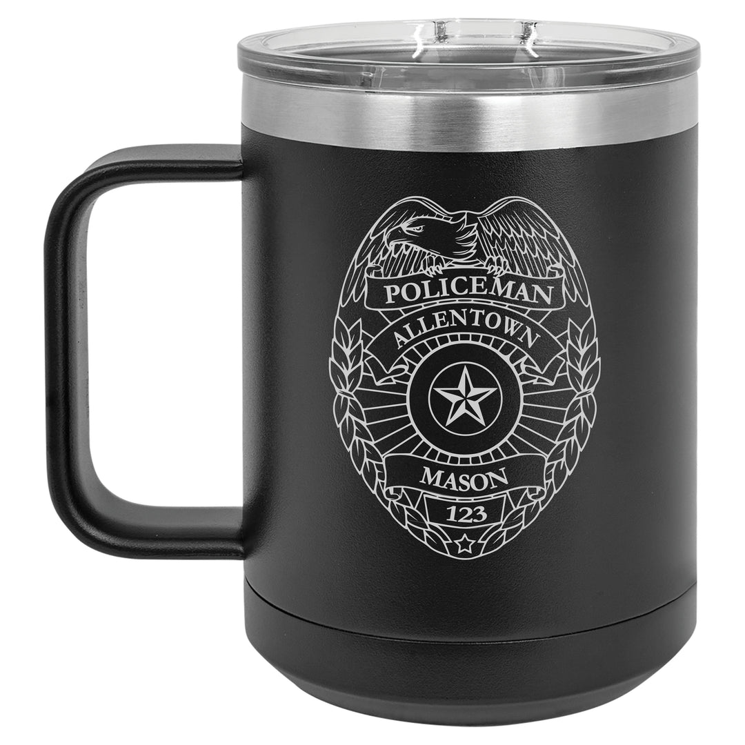 Police Officer Badge Gift Tumbler 12oz Mug