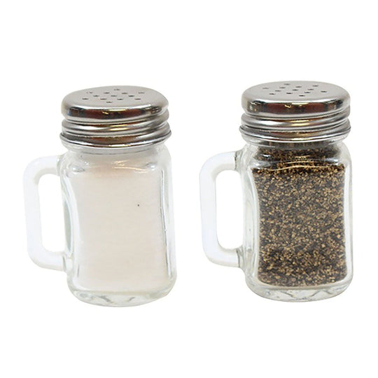 Salt and Pepper Shaker Set - Mason Jars with Handle, Lid