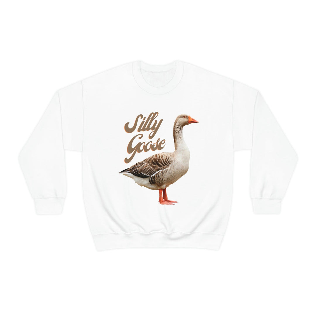 Silly Goose Sweatshirt - Unisex Heavy Blend Crewneck Sweatshirt S / White