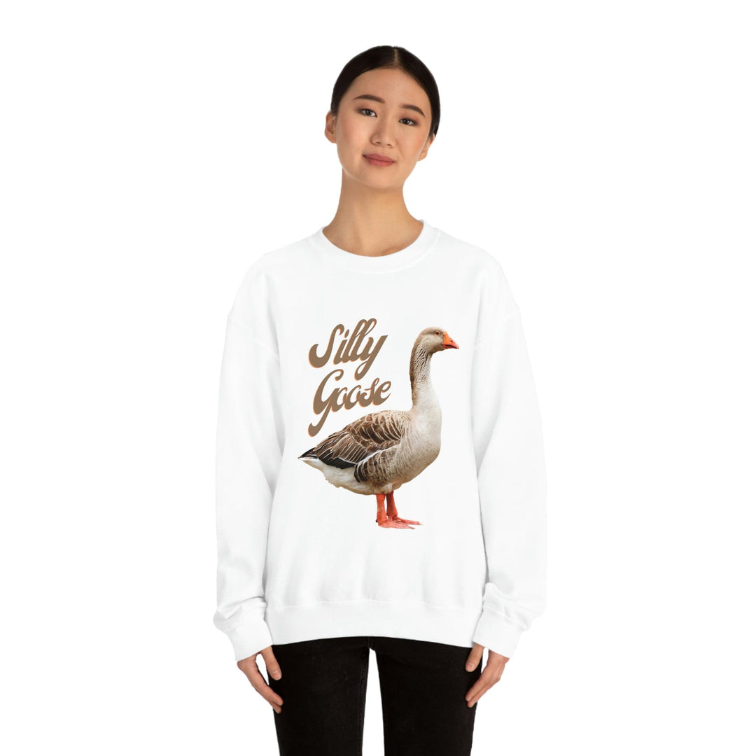 Silly Goose Sweatshirt - Unisex Heavy Blend Crewneck Sweatshirt with Silly Goose Shirt Print