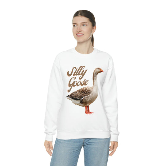 Silly Goose Sweatshirt - Unisex Heavy Blend Crewneck Sweatshirt with Silly Goose Shirt Print