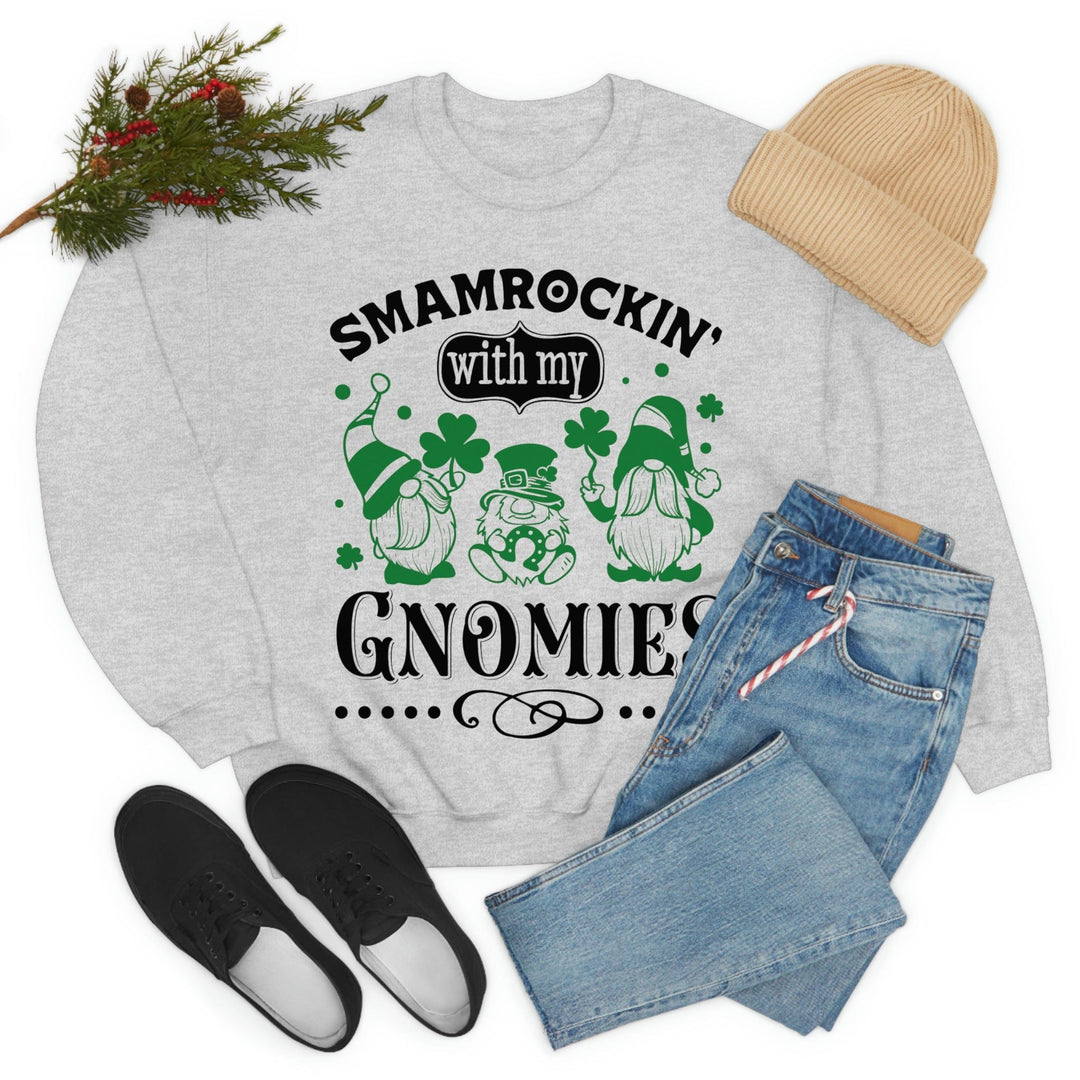 St. Patrick's Day Shirt - Shamrockin' with My Gnomies St. Patty's Gnome Sweatshirt Funny Cute St. Pat's Shirt Clover Shamrocks