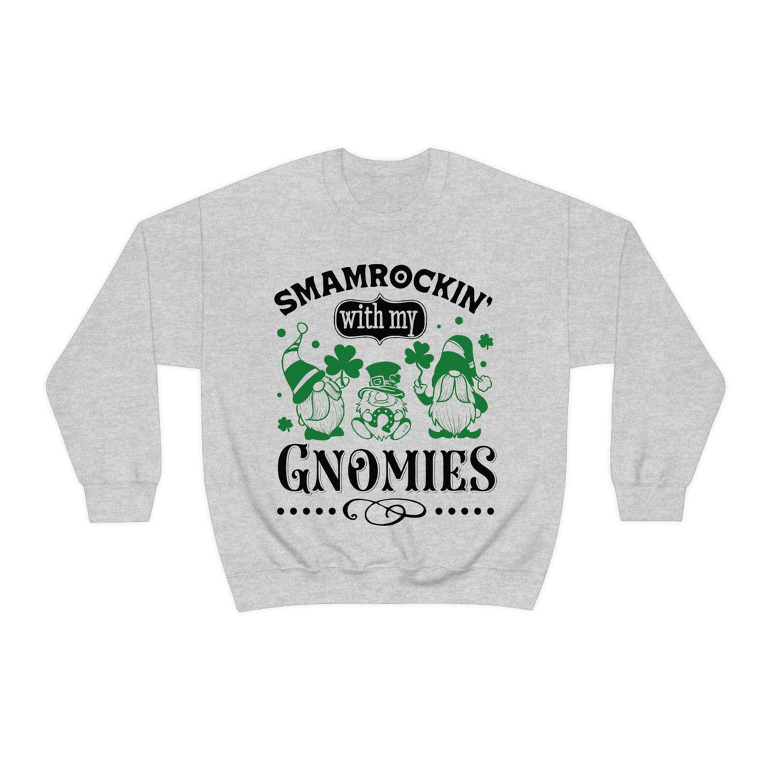 St. Patrick's Day Shirt - Shamrockin' with My Gnomies St. Patty's Gnome Sweatshirt Funny Cute St. Pat's Shirt Clover Shamrocks S / Ash
