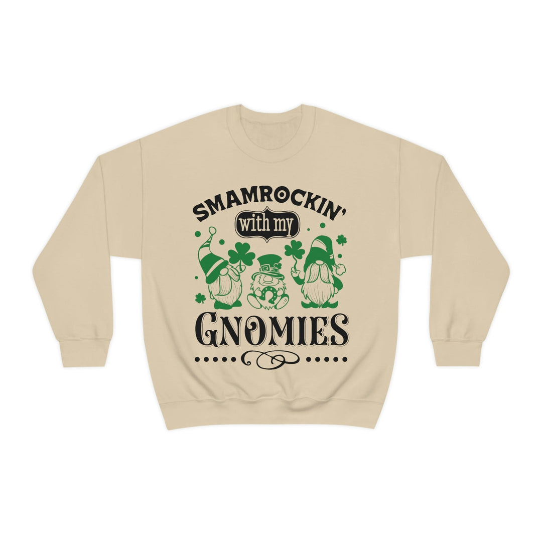 St. Patrick's Day Shirt - Shamrockin' with My Gnomies St. Patty's Gnome Sweatshirt Funny Cute St. Pat's Shirt Clover Shamrocks S / Sand
