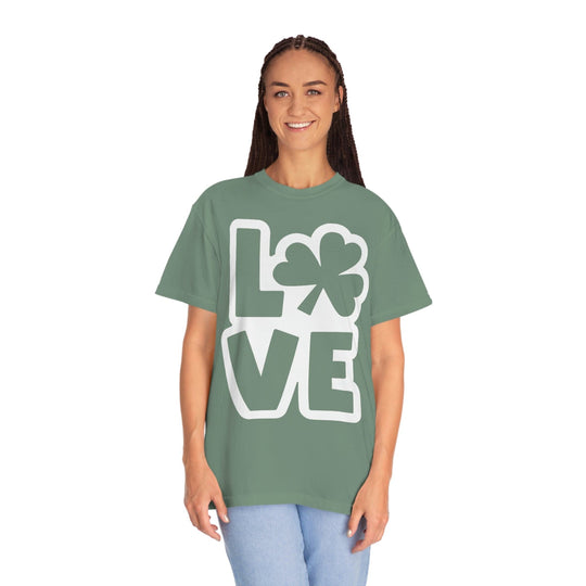 St. Patrick's Day Shirt Unisex Irish Love T-shirt Moss / S