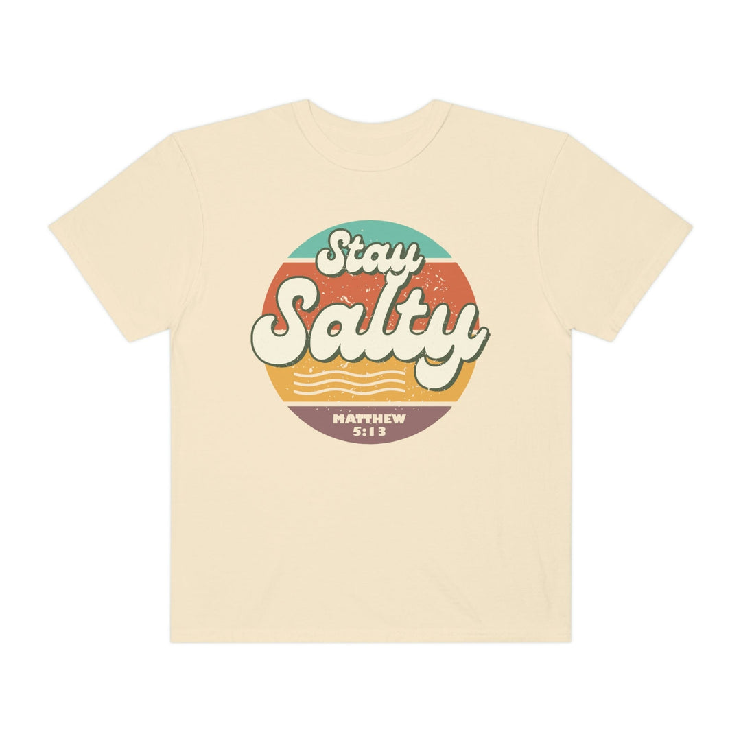 Stay Salty Tee, Retro Style T-Shirt Ivory / S
