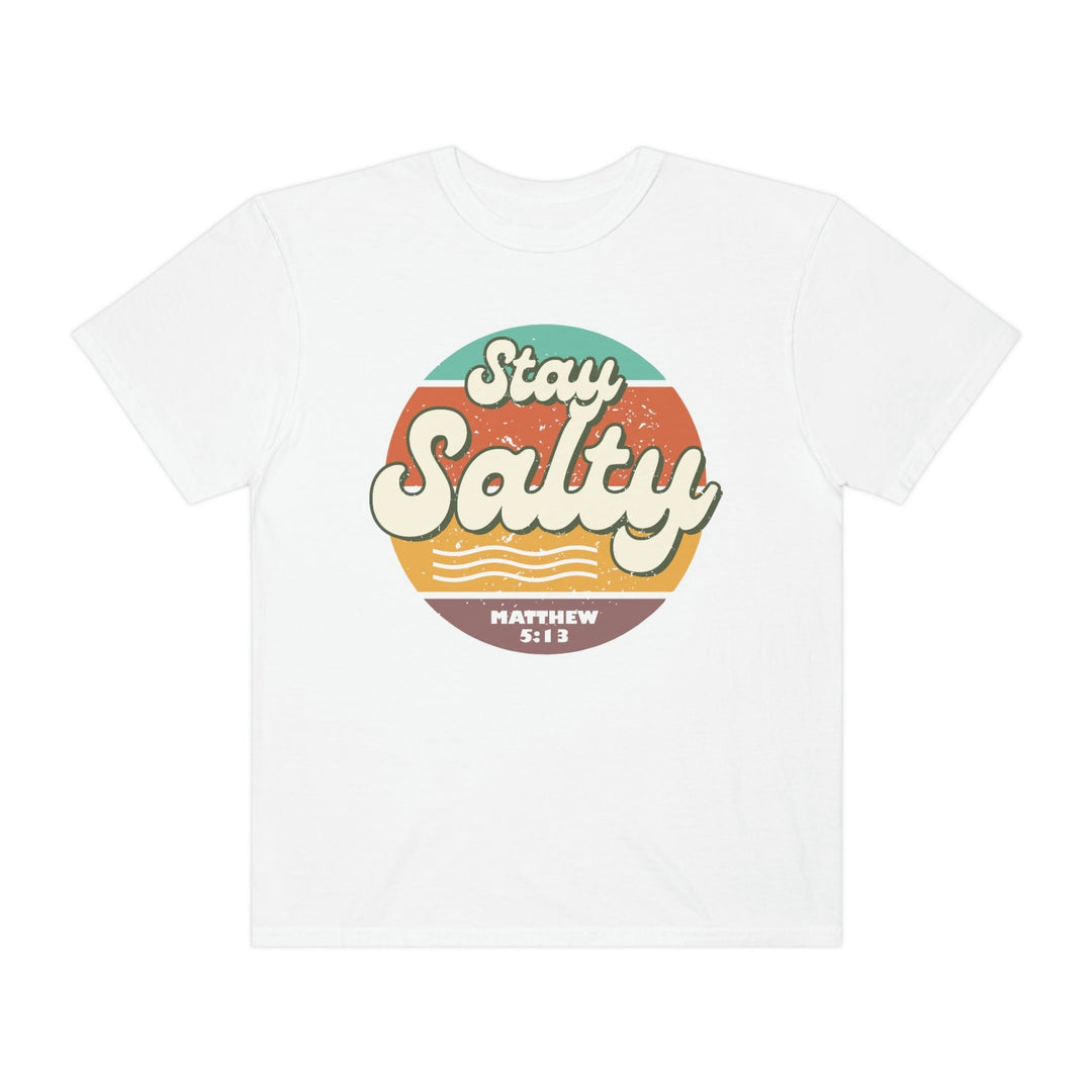 Stay Salty Tee, Retro Style T-Shirt White / S