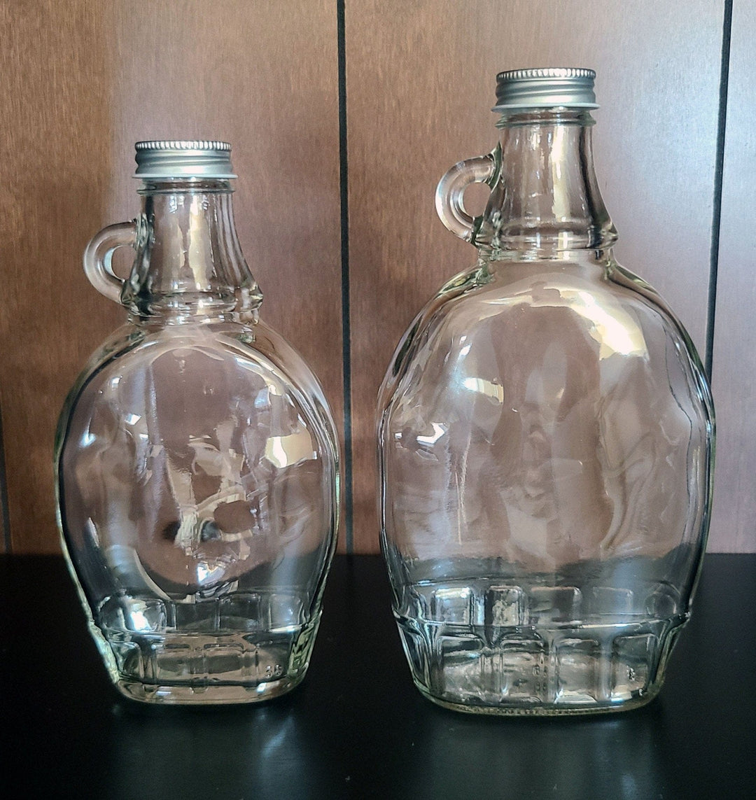 Syrup Bottle - Custom engraved 12oz glass syrup bottles with cap.