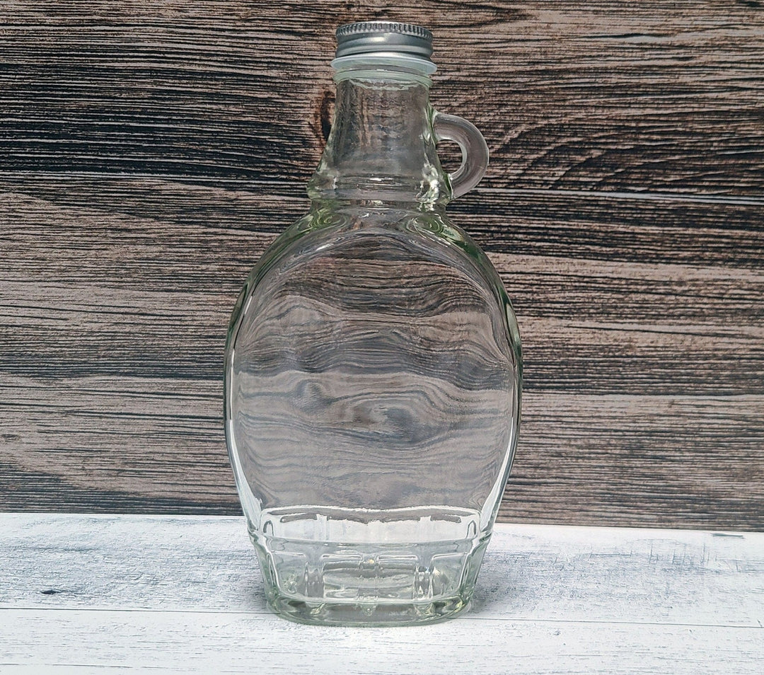 Syrup Bottle - Custom engraved 8oz glass syrup bottles with cap.