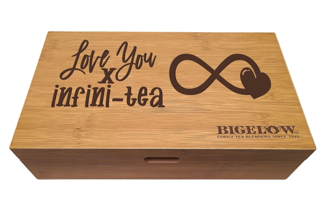 Tea Gift Box - Personalized Bigelow Tea Organizer Tea Chest / Infini-Tea