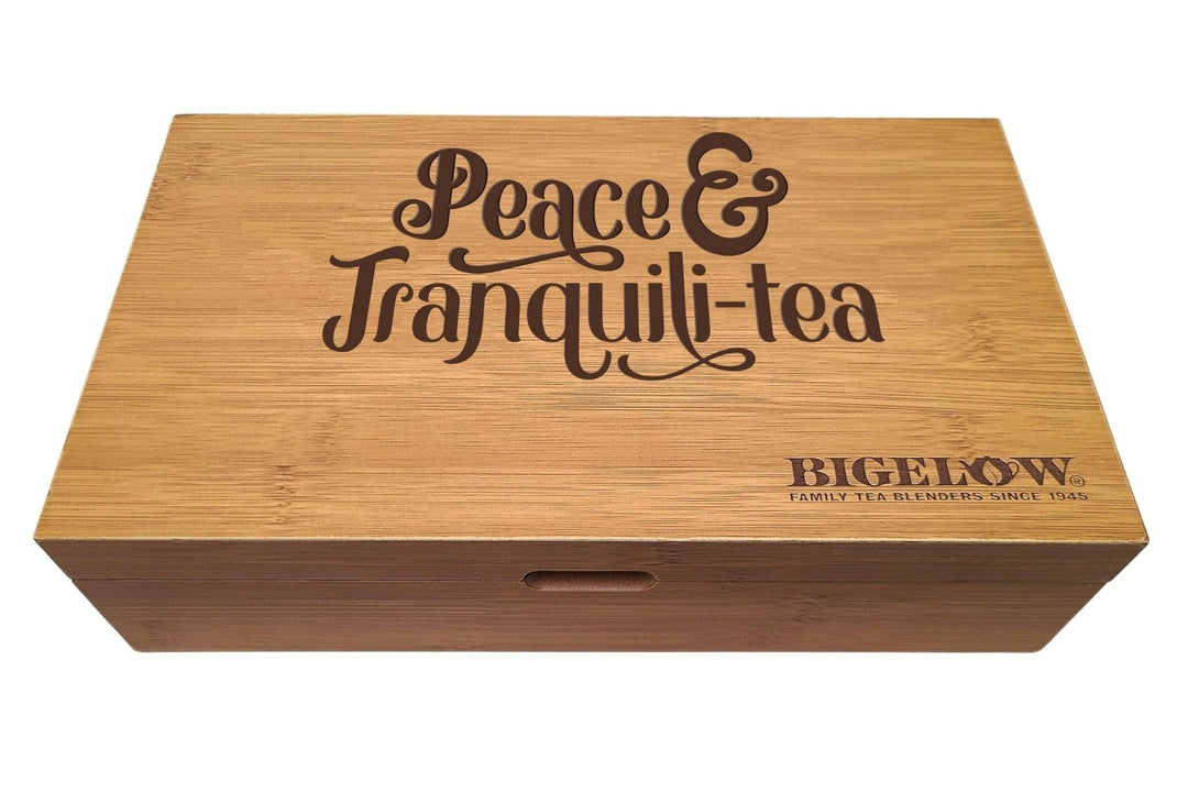 Tea Gift Box - Personalized Bigelow Tea Organizer Tea Chest / Tranquili-Tea