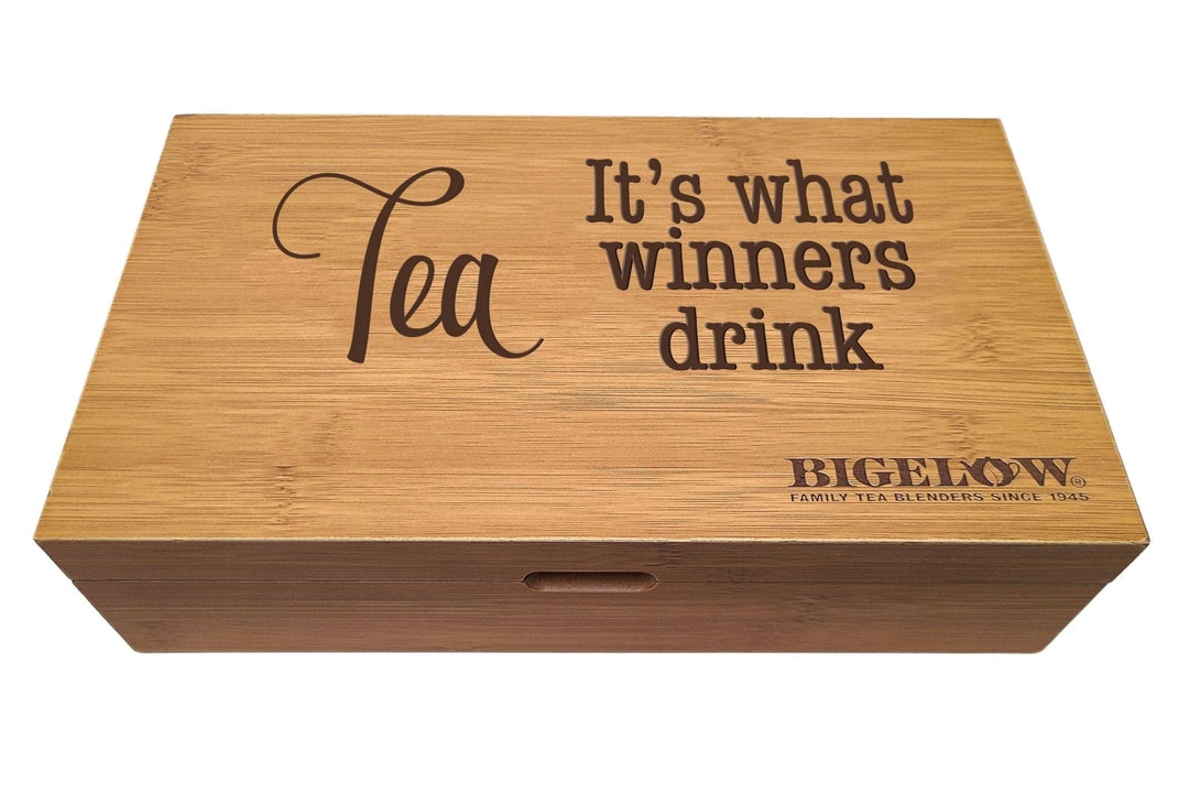 Tea Gift Box - Personalized Bigelow Tea Organizer Tea Chest / Winners