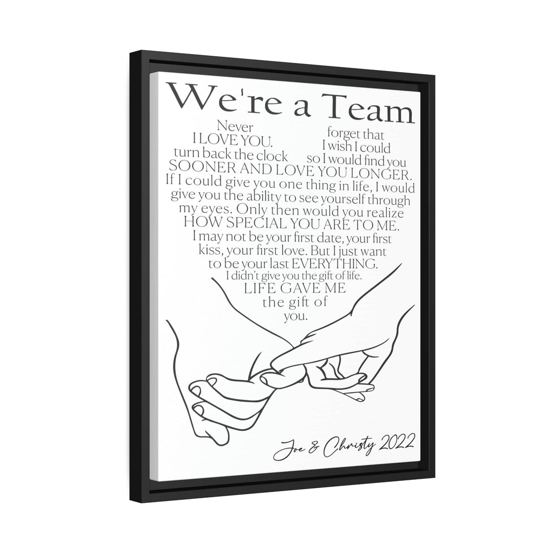 We're a Team Personalized Wall Print